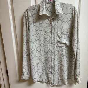 Buddy Love Gray Snake Print Casual Shirt
